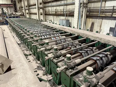 36" HI-RIB (7.2 TYPE) PANEL RAFTED ROLLFORMER LINE;  INCLUDES UNCOILER, ROLLFORMER & FLYING CUTOFF SHEAR: YOBRO #24156