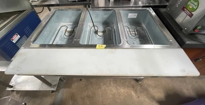 72-0353 Cook Rite CSTEA-3 3 Open Well Electric Steam Table
