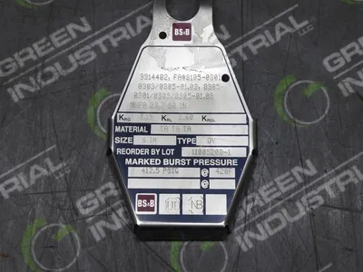 BS&B 11005208-1 Rupture Disc Type DV 6" 412.5 PSIG Burst Pressure New NIB