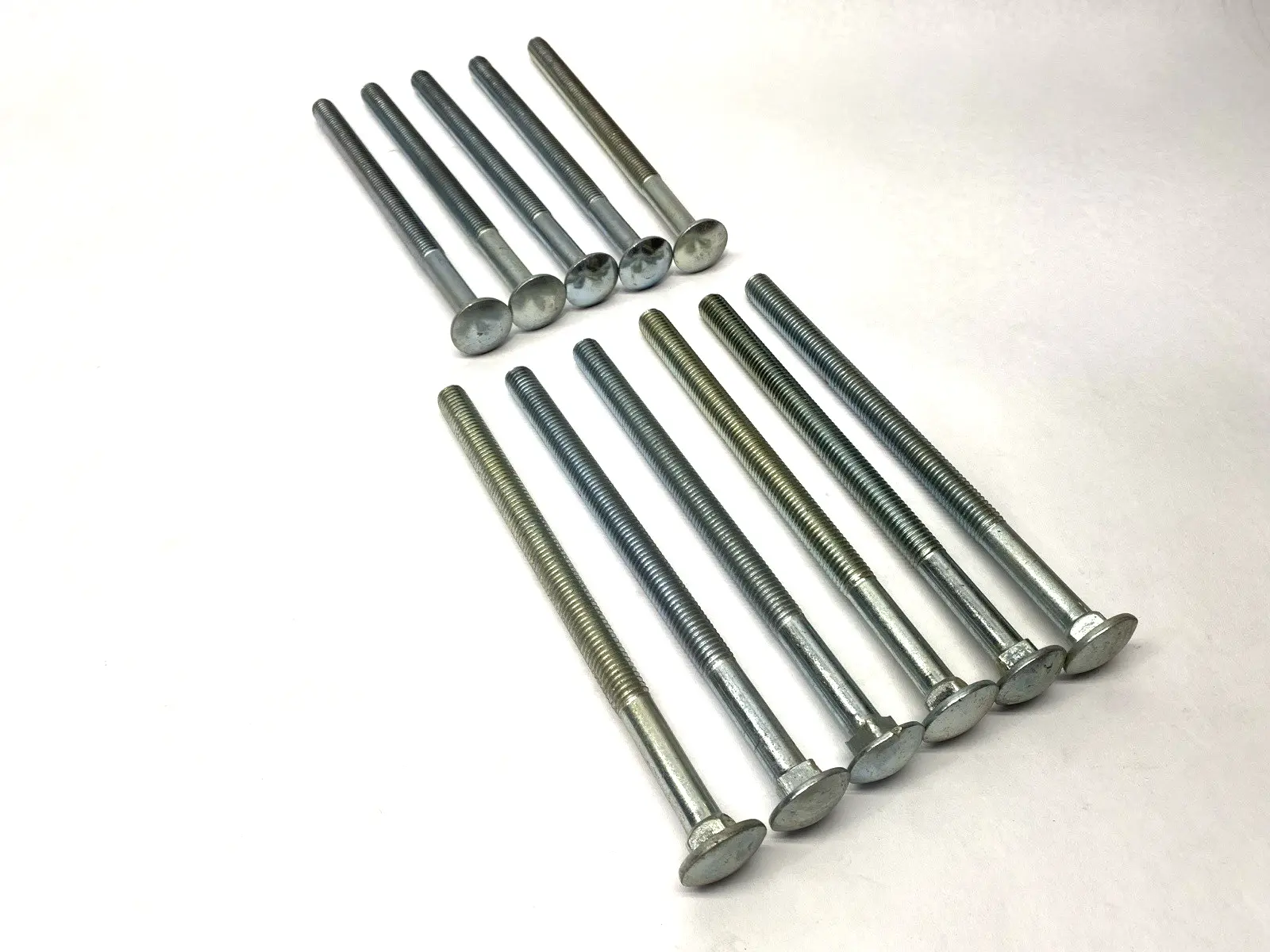 1/2"-13 x 8" Carriage Bolts 1-1/2" Unthreaded Grade 2 LOT OF 11 SHELFWARE - New Other