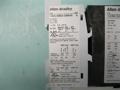 NEW Allen-Bradley 190S-AND2-DB40S