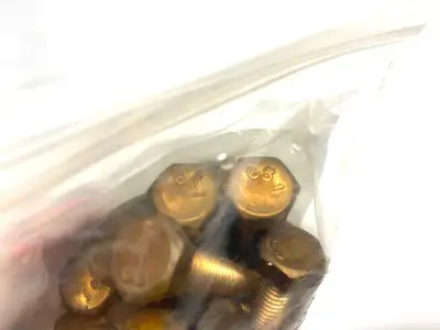 3/8"-16 UNC x 2-1/2" | Hex Head Machine Bolt Bronze Silicon  LOT OF 25 - New