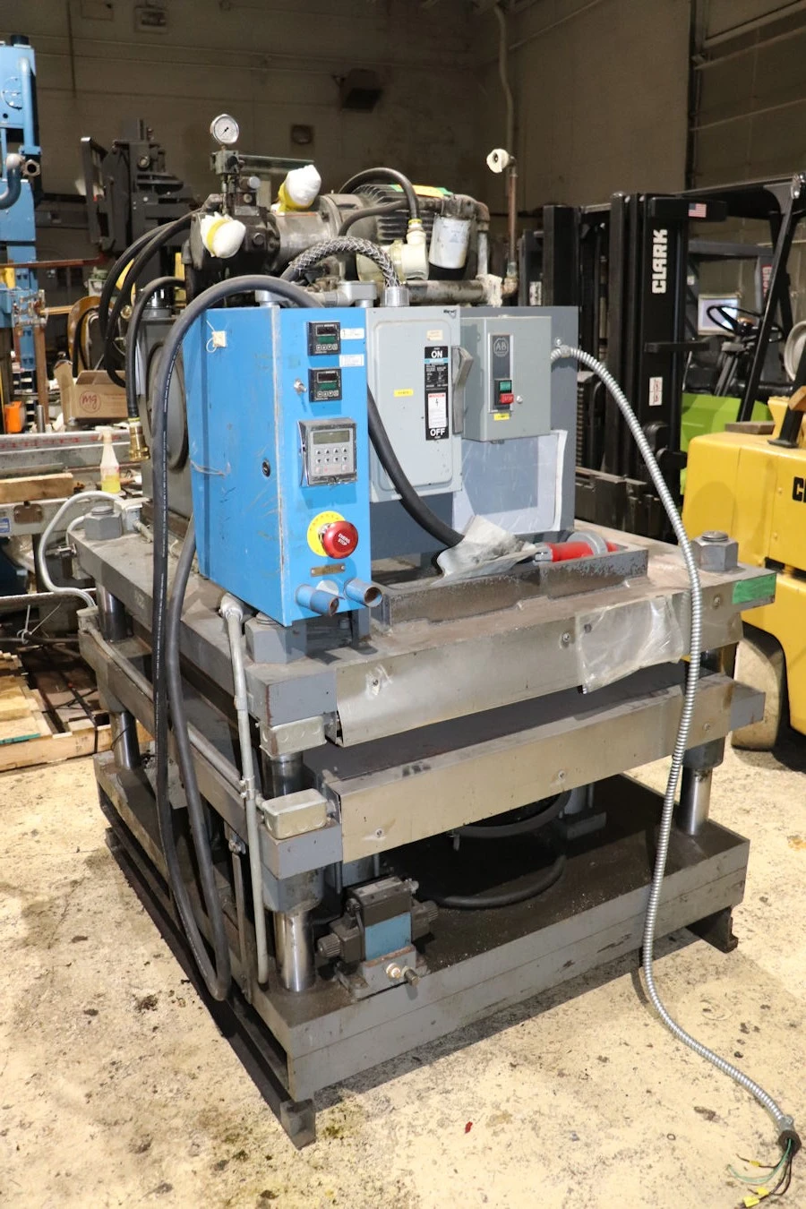 75 Ton Up Acting Heated Platen 4 Post Hydraulic Press