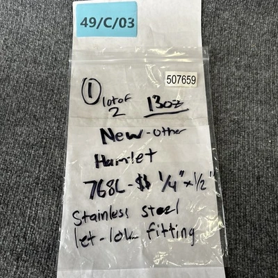 New | in-Stock Let-Lok 768LSS1/4x1/2 Valves/Fittings California US | Davliegogo LLC #1710279