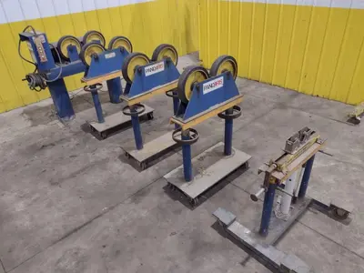 6,000 LB PANDJIRIS MODEL PIPER 3 TANK TURNING ROLLS, DRIVE & IDLERS, 110V : YOBRO 24750