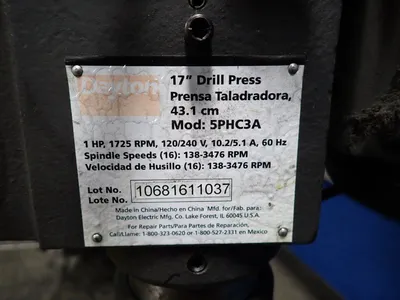 Used DAYTON 5PH3CA Heavy Duty & Sensitive Single Spindle Drills Ohio US | HGR 24 #907391