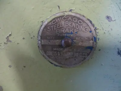 14 Ga x 4 ft. Chicago (DREIS & KRUMP) FINGER BRAKE MODEL W-34