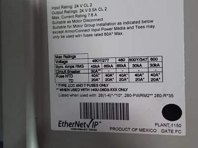 USED ALLEN BRADLEY 280EFN10R