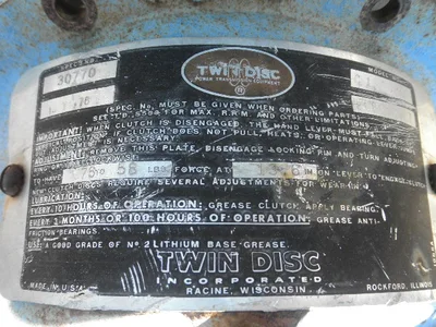 USED TWIN DISC C 107 SP