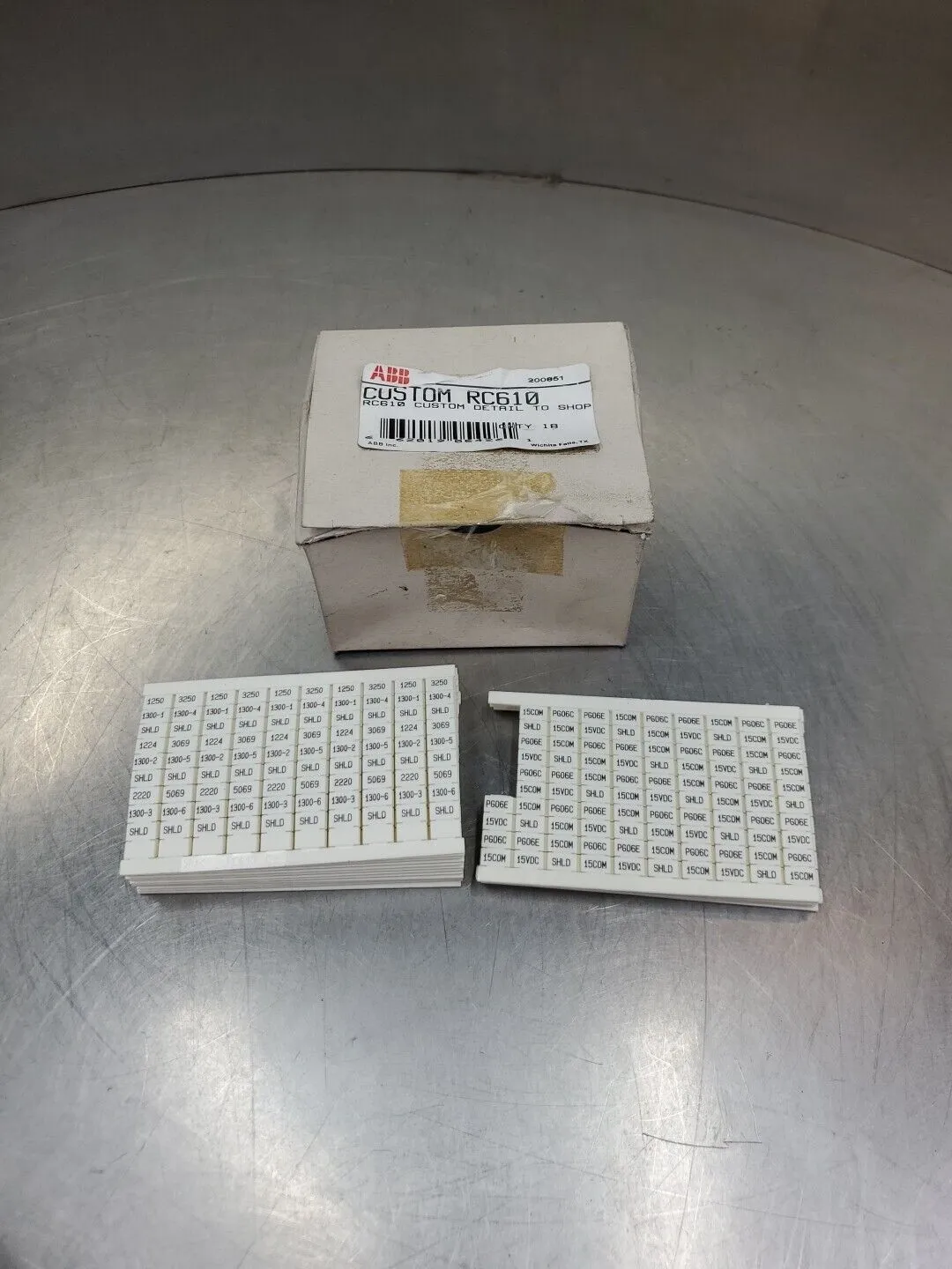 ABB RC610 Custom Marker, 12 Full Sheets, 6 Sheets Missing 6 Tabs. 3E-24