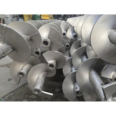 Surplus KWS Manufacturing 9" Stainless Steel Screw Auger w/ 3/8" flighting [LOT]