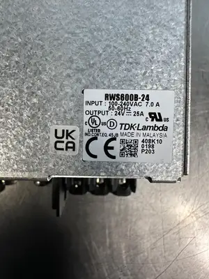 Tdk-Lambda RWS600B-24 Output 24V-25A Input 100-240VAC 7.0A (6.3.4)