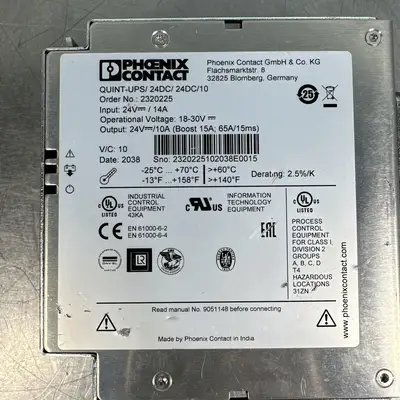 Phoenix Contact QUINT-UPS/24DC/24DC/10 Power Supply (Bin 2.5.1)