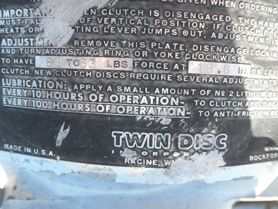 USED TWIN DISC C 108 HP5