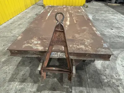 20,000 LBS (10 TON) x 120" x 60" STEEL WITH HARD TIRE TRANSFER CART CAR: STOCK #23237