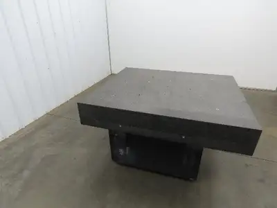 Brown Sharpe Granite Surface Inspection Plate 41-1/4 x 49 x 8" Stand Grade B