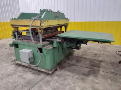 16 STAND X 4" x 36" WIDE R-PANEL ASC ROLLFORMER LINE WITH REEL & CUT OFF, BECK CONTROLS: STOCK #21176