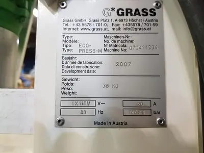 USED 2007 GRASS ECO PRESS M