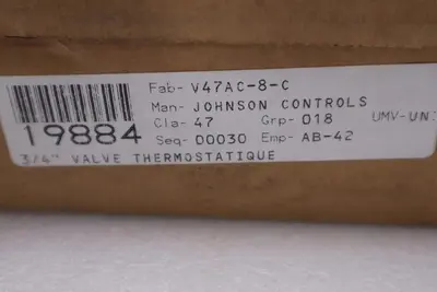 Johnson Controls V47AC-8C Regulating Valve 2 Way 3/4" NPT 150psi - STOCK GF448A