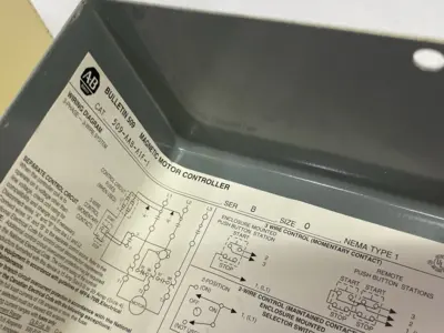 USED ALLEN-BRADLEY SER. B FULL-VOLTAGE MAGNETIC MOTOR CONTROLLER 3-PH