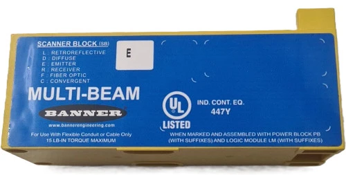 Banner SBE 16441 MULTI-BEAM 3/4-Wire Scanner Block, Emitter [New]