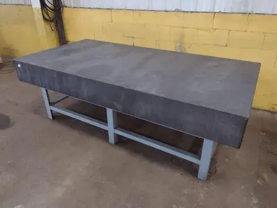 8' X 4' X 10" CHALLENGE PRECISION LAYOUT INSPECTION GRANITE TABLE: STOCK #23809