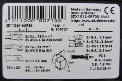 NEW SIEMENS 3RT1054-6AP36 CONTACTOR 3RT10546AP36