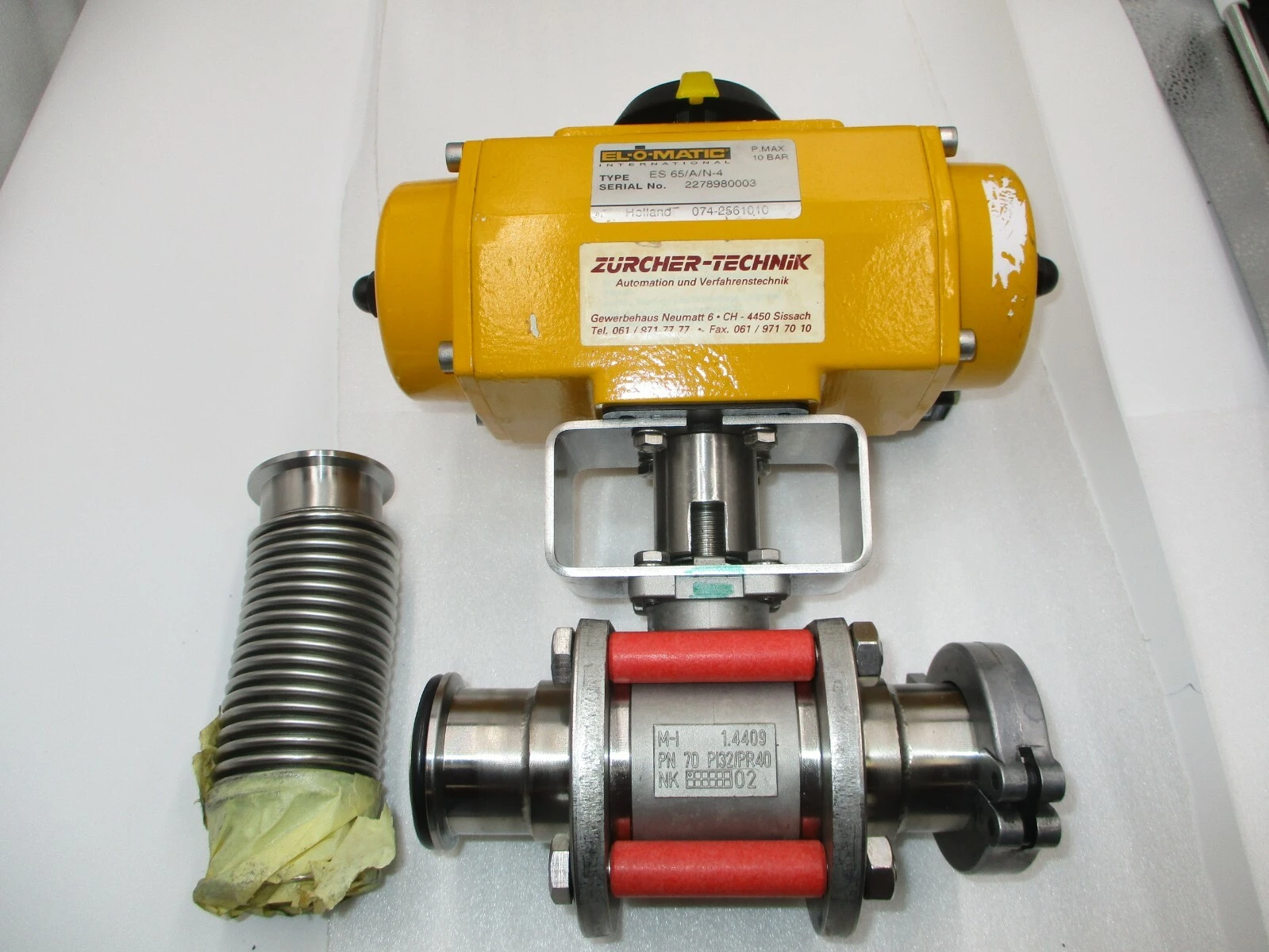 USED EL-0-MATIC ES 65/A/N-4 ACTUATOR and Parker 2341NAKBJM1 + BACH