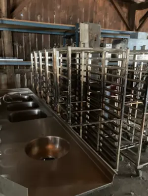 142-1191 C Lift Aluminum Single Rack Oven Cart Rack