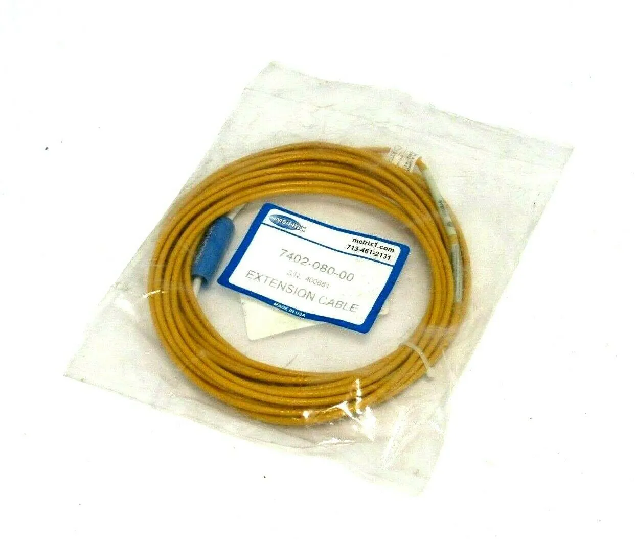 NEW METRIX 7402-080-00 EXTENSION CABLE MX21747-080-00 740208000