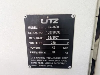 2007 LITZ HITECH CV-1600 Vertical Machining Centers | Machinery Network (7)
