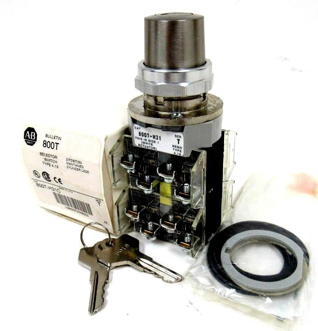 NEW ALLEN BRADLEY 800T-H31C SELECTOR SWITCH SER T 800TH31C