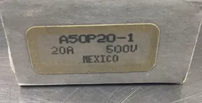 GOULD SHAWUT A50P20-1 AMP TRAP FUSES 500VAC 20A TYPE 1 4E-25