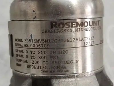 USED ROSEMOUNT 3051SMV5M12G3R2E12A1AC22K6
