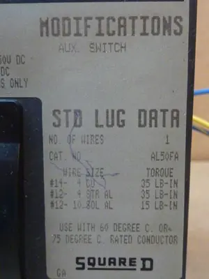 USED SQUARE D FAL360201212