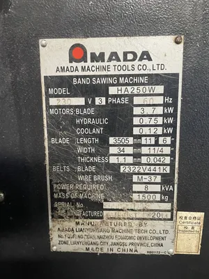 USED 2014 AMADA HA-250W
