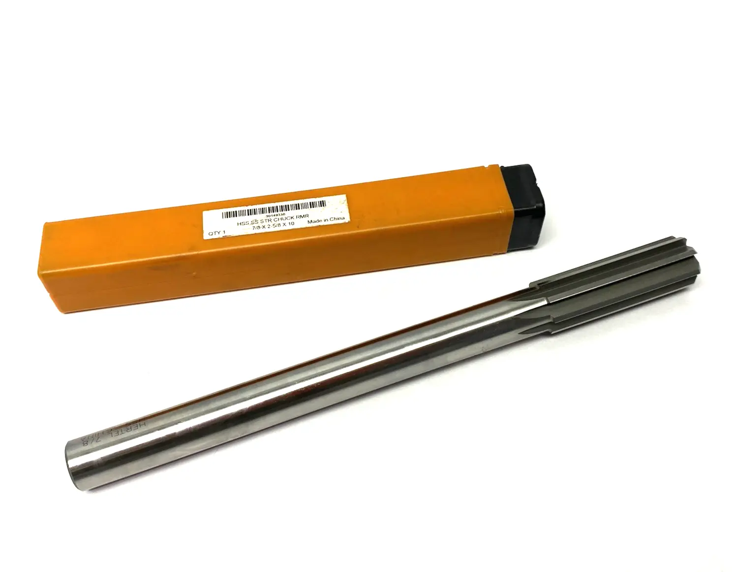 New | in-Stock Hertel Chucking Reamer: 7/8", 10" OAL, 2-5/8" Flute Length Straight HSS Reamers Michigan US | Maverick Industrial Sales #1402068