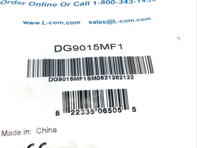 DG9015MF1 | L-Com   Low Profile Right Angle Adapter, DB15 Male To Female LOT OF 4 - New