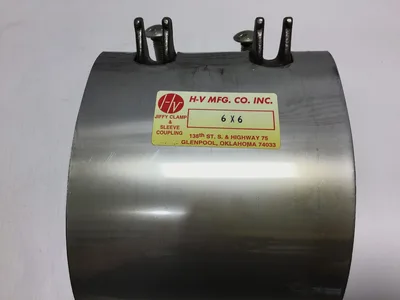 H-V MFG Co Inc Jiffy Clamp & Sleeve Coupling 6 X 6 Stainless Steel