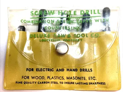 New | in-Stock Deluxe Saw Tool Co. Screw Hole Drill Set Tapered Pilot Countersink Drills Michigan US | Maverick Industrial Sales #1399855