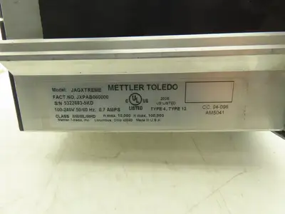 Mettler Toledo JXPAB060000 JAGXTREME Scale Operator Interface Control 100-240V
