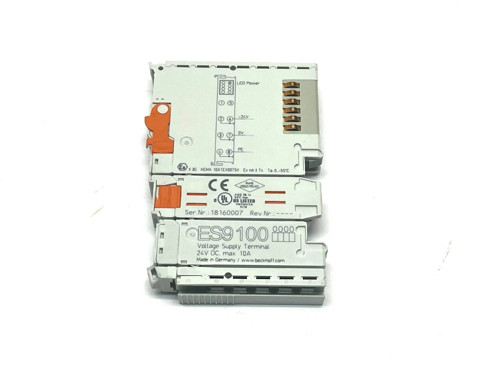 ES9100 | Beckhoff  Voltage Supply Terminal 10A 24VDC - Used