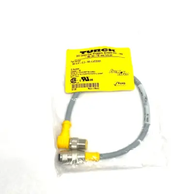 New | in-Stock Turck Flexlife Double Ended Cordset M12 Straight to Rt Angle Bus Bars & Plugs Michigan US | Maverick Industrial Sales #1468164