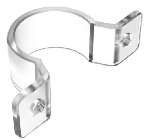 Banner Engineering LMBWLS27EC End Clamp; Set of Two Brackets Clear Copolyester [New]