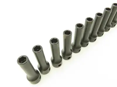 Williams 12M-607 IMP 3/8" Drive 7MM 6 Point Impact Socket Deep 2-1/8"L Lot of 11