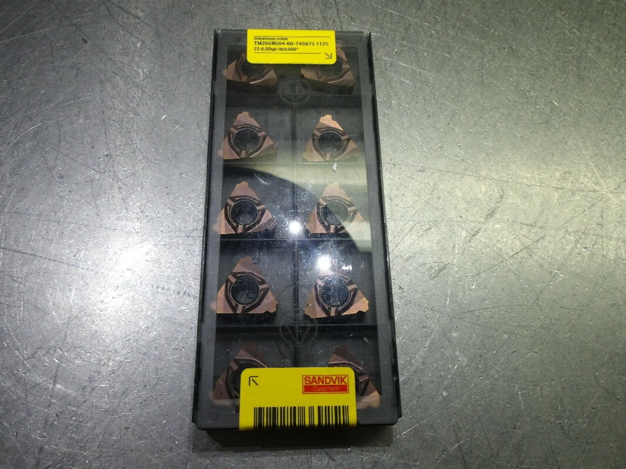 Sandvik Carbide Threading Inserts QTY10 TM266RG04-60-745975 1125 (LOC3593)