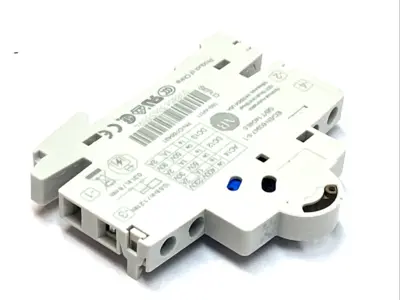 USED ALLEN BRADLEY AUXILIARY CONTACT, RIGHT‑MOUNT MCB ACCESSORY