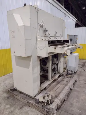 48” WIDE x 30 HP MECHANICAL IN-LINE COIL PRESS & SHEAR WITH PLC VARIABLE SPEED DRIVE: STOCK #22968