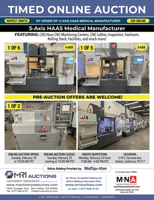 5-AXIS HAAS MEDICAL MANUFACTURER AUCTION