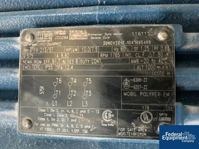 N/A 10/7.5 HP Twin Motion Vacuum Mixer, S/S